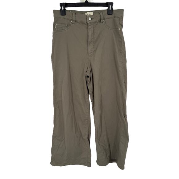 DL1961 Hepburn Wide Leg High Rise Vintage jeans light olive size 30 - Picture 1 of 7